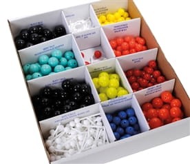 Modele atomów kulkowe zestaw duży