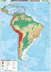 Ameryka Południowa mapa fizyczna / polityczna