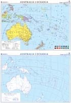 Australia. Mapa polityczna/konturowa