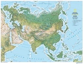 Azja - mapa fizyczna