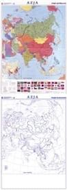 Azja. Mapa polityczna/konturowa