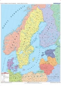 Kraje basenu Morza Bałtyckiego - mapa polityczna