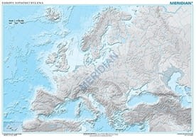 Mapa hipsometryczna Europy - ćwiczeniowa
