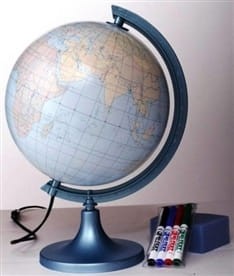 Globus konturowy podświetlany 25cm