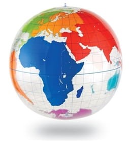 Globus kontynenty piłka