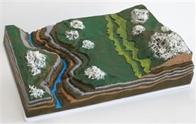 Model kanionu - ukształtowanie terenu