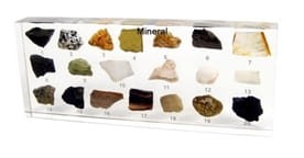  Skały, minerały, skamieniałości - 20 okazów zatopi