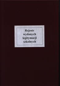 Rejestr wydanych legitymacji szkolnych