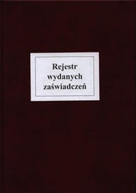 Rejestr wydanych zaświadczeń