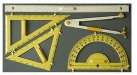 Przybory tablicowe PCV na tablicy