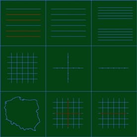 Tablica szkolna tryptyk malowana zielona