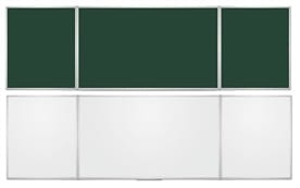 Tablica szkolna tryptyk biała lub zielona