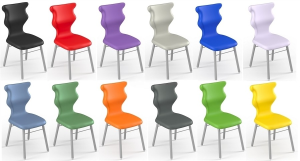 Krzesło Classic rozmiar 5 siedzisko pomarańczowy/stelaż biały